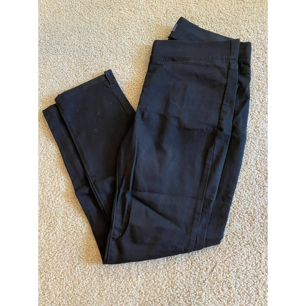 NYDJ Women's 4P Alina Pull-on Ankle Pants Black EUC